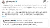 啊？Shams：马威体检显示出他身体问题很多，湖人决定不通过体检